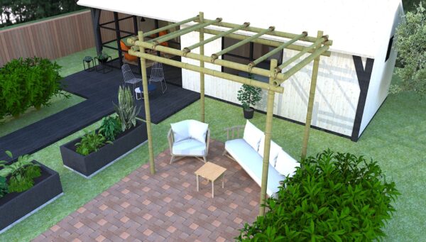 Bamboe pergola 200 cm x 300 cm