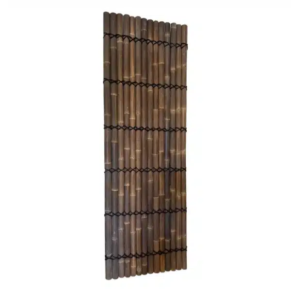 Bamboe Schutting Halfrond Zwart 90 x 270 cm - Afbeelding 2