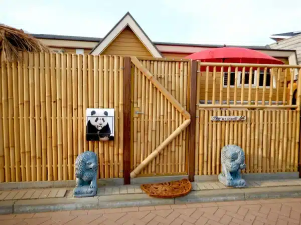Bamboe Linksdraaiende Poortdeur Giant Naturel 100 x 200 cm - Afbeelding 3