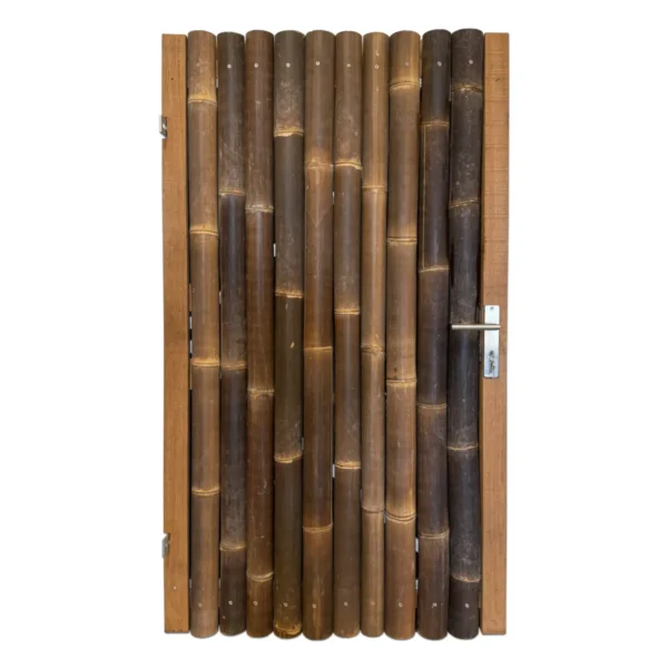 Bamboe Rechtsdraaiende poortdeur Giant Zwart 100 x 180 cm - Afbeelding 2